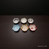 Ceramic lace flavor plate, cold dish and pickled vegetable small plate, hot pot garlic paste bowl, oil, salt and vinegar seasoning plate with vinegar plate for household use details Picture